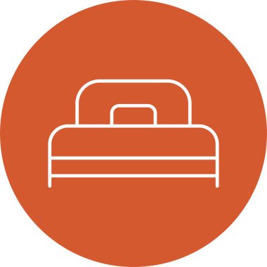 Tek Yatak Çizgisi Çemberi Simgesi