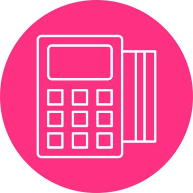 Pos Terminal Satır Çemberi Simgesi