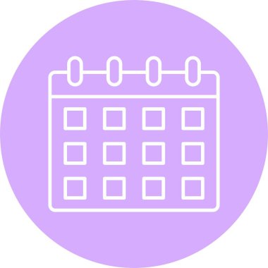 Takvim Satırı Çemberi Simgesi