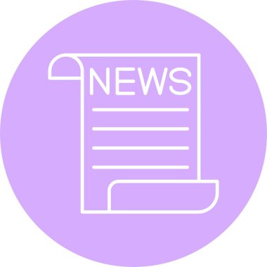 Gazete Satırı Çemberi Simgesi