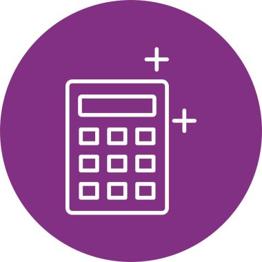 Hesap Makinesi Satır Çemberi Simgesi