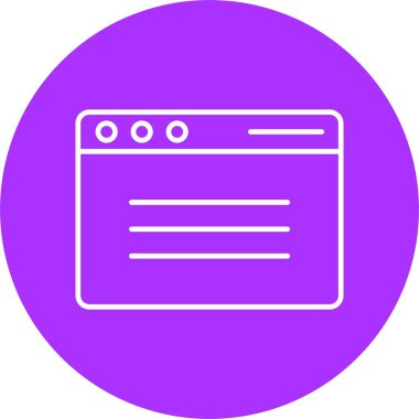 Tarayıcı Satırı Çemberi Simgesi