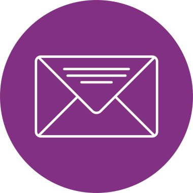 E- posta Satırı Çemberi Simgesi