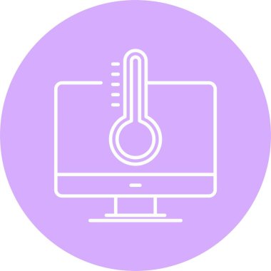 Sıcaklık Çizgisi Çemberi Simgesi