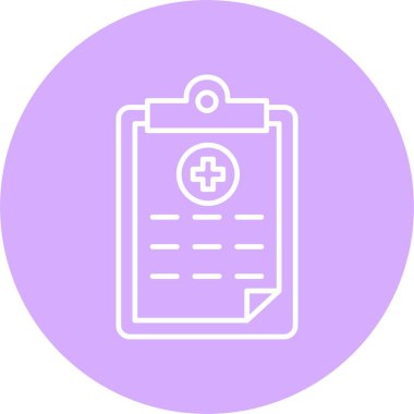 Tıbbi Rapor Satırı Çemberi Simgesi