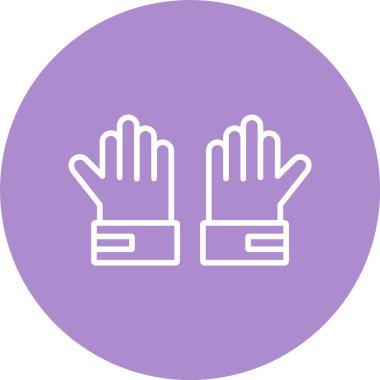 Kaleci Eldiven Çizgisi Çemberi Simgesi