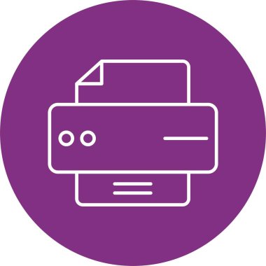 Yazıcı Satırı Çemberi Simgesi