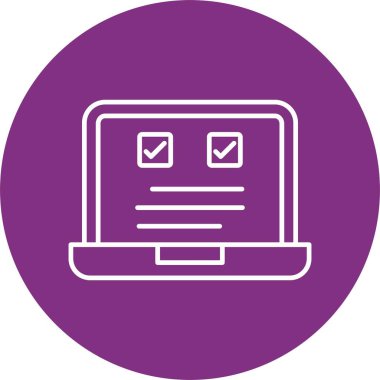 Elektronik Oylama Satırı Çemberi Simgesi