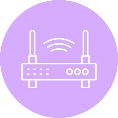 Wifi Yönlendirici Satır Çemberi Simgesi