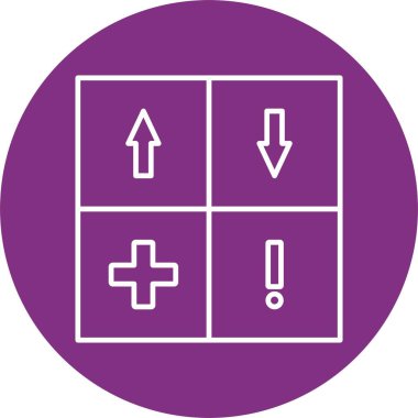 Swot Analiz Çizgisi Çemberi Simgesi