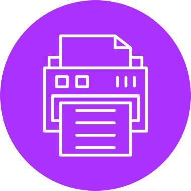 Yazıcı Satırı Çemberi Simgesi