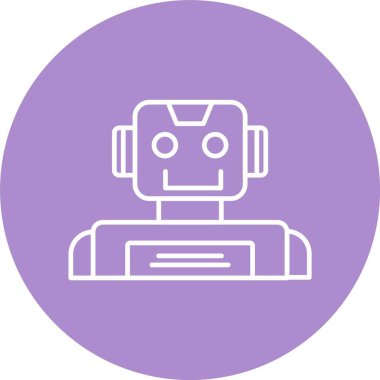 Robot Çizgisi Çemberi Simgesi