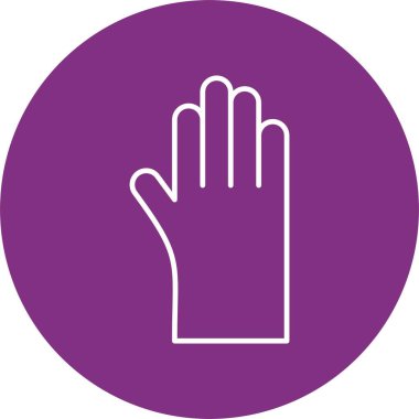 Eldiven Çizgisi Temizleme Çemberi Simgesi