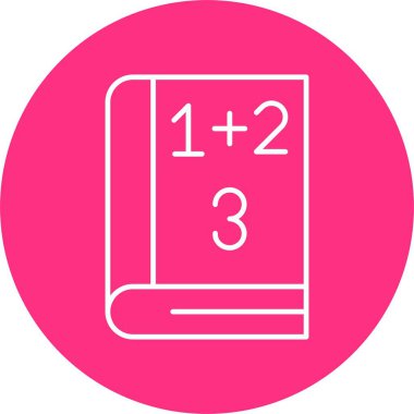 Matematik Kitap Satırı Çemberi Simgesi