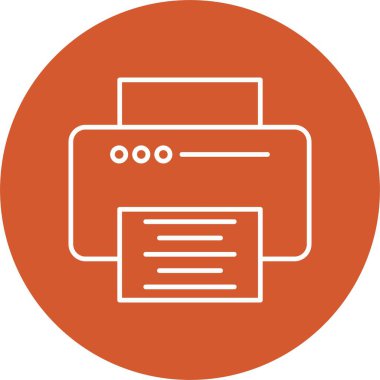 Yazıcı Satırı Çemberi Simgesi