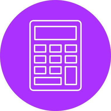 Hesap Makinesi Satır Çemberi Simgesi