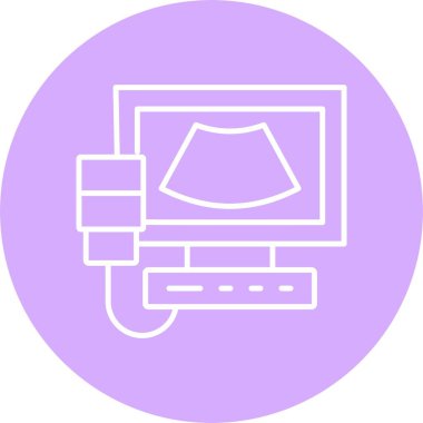 Ultrason Satırı Çemberi Simgesi