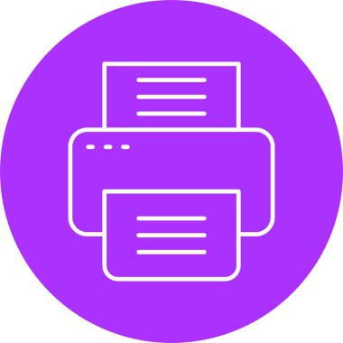 Faks Satırı Çemberi Simgesi