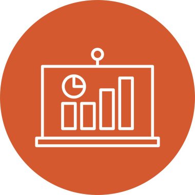 İstatistikler Satır Çemberi Simgesi