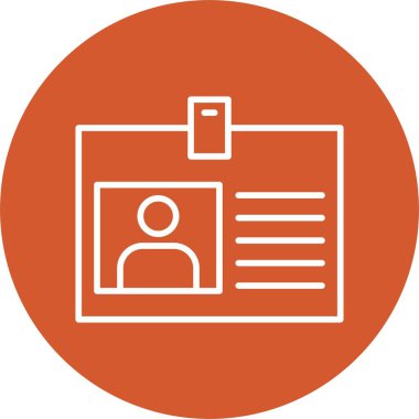 Kimlik Kartı Satırı Çemberi Simgesi