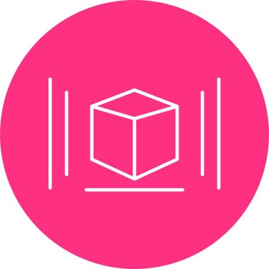 3d Modelleme Satırı Çemberi Simgesi