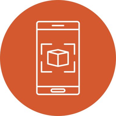 Artırılmış Gerçeklik Çizgisi Çemberi Simgesi