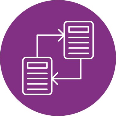 Dosya Paylaşımı Satır Çemberi Simgesi