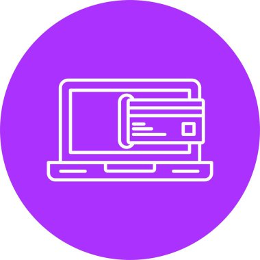 Kredi Kartı Ödeme Satırı Çemberi Simgesi