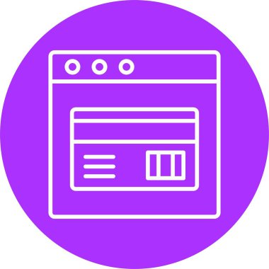 Web Ödeme Satırı Çemberi Simgesi