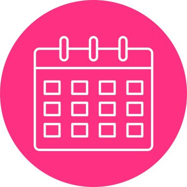 Takvim Satırı Çemberi Simgesi