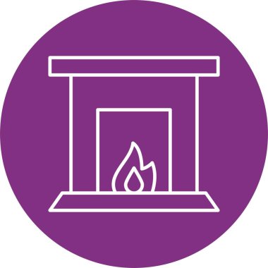 Şömine Satırı Çemberi Simgesi