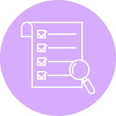 Araştırma Satırı Çemberi Simgesi