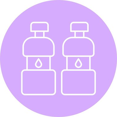 İki Şişe Çizgisi Çemberi Simgesi