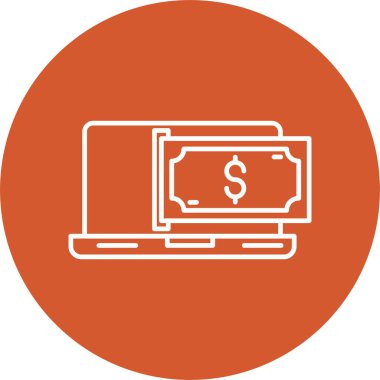 Çevrimiçi Çember Ödeme Satırı Çemberi Simgesi