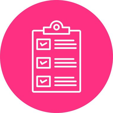 Alışveriş Listesi Satır Çemberi Simgesi