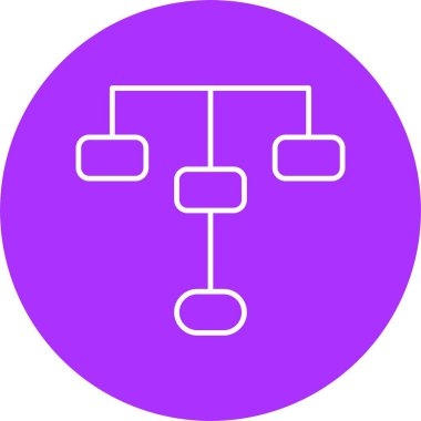 Hiyerarşik Yapı Satır Çemberi Simgesi