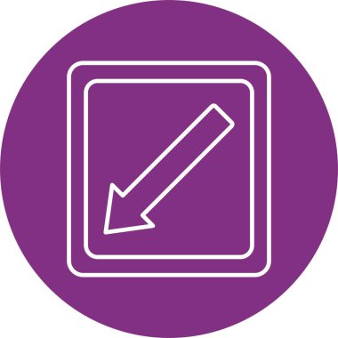 Çapraz Ok Satırı Çemberi Simgesi