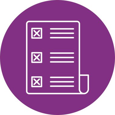 İstifa Satırı Çemberi Simgesi