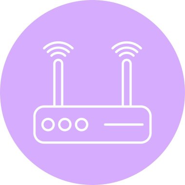 Modem Satır Çemberi Simgesi