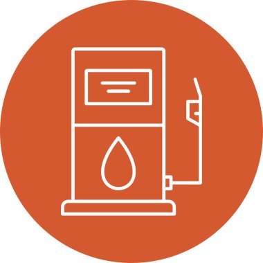 Benzin İstasyonu Hat Çemberi Simgesi