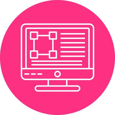 Web Satırı Çemberi Simgesi