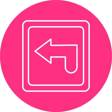 Eğri Ok Satırı Çemberi Simgesi