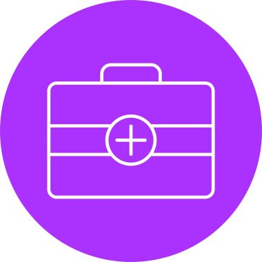 İlk Yardım Kit Satır Çemberi Simgesi