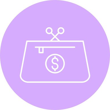 Para Cüzdanı Satırı Çemberi Simgesi