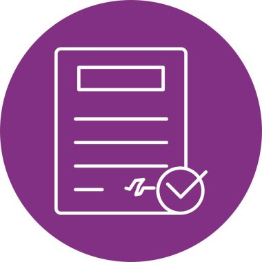 Onay Satırı Çemberi Simgesi