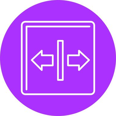 Sol Sağ Satır Çemberi Simgesi