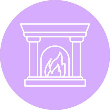 Şömine Satırı Çemberi Simgesi