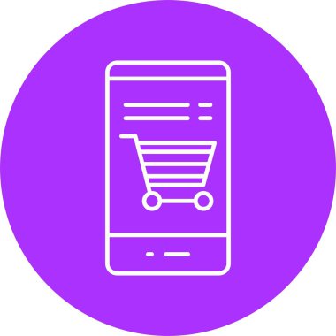 Çevrimiçi Çember Alışveriş Hattı Çemberi Simgesi