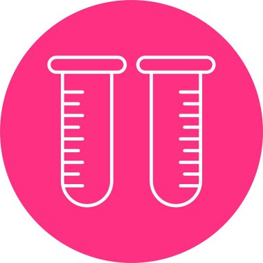 Test Tüpü Satırı Çemberi Simgesi