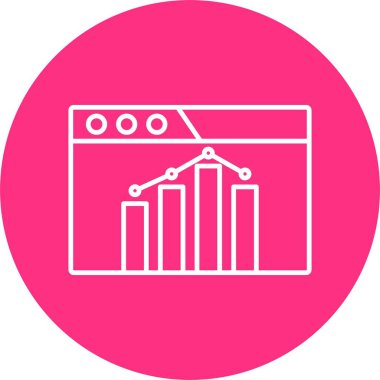 Seo Performans Çizgisi Çemberi Simgesi